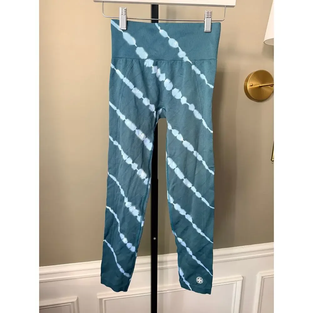 Tory Burch Sport High-Rise Shibori Seamless Leggings Tie-Dye Small
